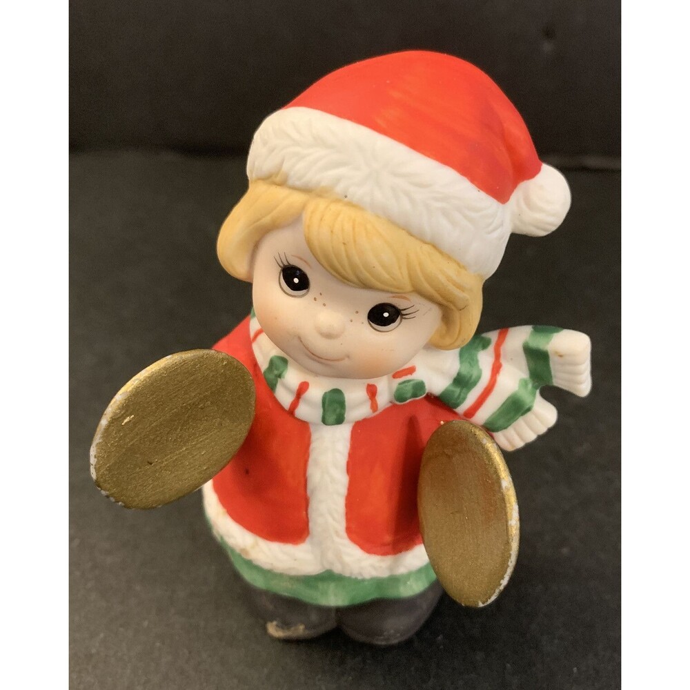 Three Homco Christmas Bisque Children Figures 5106 - Picture 6 of 10